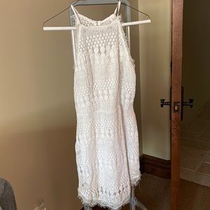 Sage white laced dress